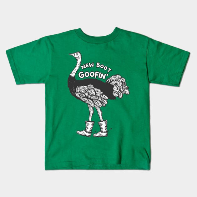 New Boot Goofin' Absurd Bird Kids T-Shirt by yaywow